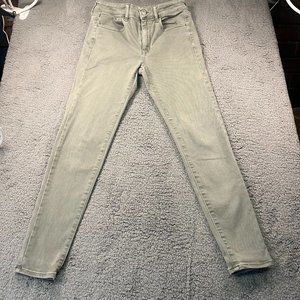 american eagle hi rise jegging x next level stretch x size 8 grey